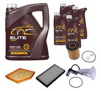 DENCKERMANN Controllo Set MANNOL Elite 5W-40 9L Per BMW 6er Cabriolet 650i