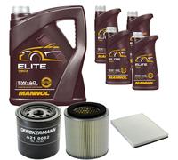 DENCKERMANN Controllo Set MANNOL Elite 5W-40 9L Per Ford Maverick 2.7 TD