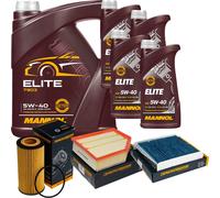 DENCKERMANN Controllo Set MANNOL Elite 5W-40 9L Per Volvo V70 II 2.4 D5 XC70