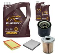 Denckermann Controllo Set mannol Energia 5W-30 7L per Ford Messa a Fuoco