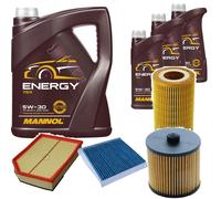 Denckermann Controllo Set mannol Energia 5W-30 8L per Volvo XC90 Io D5