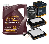 DENCKERMANN Controllo Set MANNOL Energy 5W-30 5 L per KIA Picanto 1.0 1.2