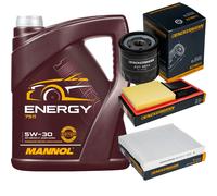 DENCKERMANN Controllo Set MANNOL Energy 5W-30 5L Per VW Polo 1.4 Seat Ibiza