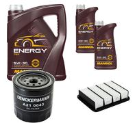 DENCKERMANN Controllo Set MANNOL Energy 5W-30 7L Per Ford Ranger 2.5 TD 4x4