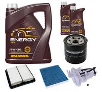 DENCKERMANN Controllo Set MANNOL Energy 5W-30 7L Per Subaru Legacy IV 2.5i