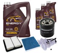 DENCKERMANN Controllo Set MANNOL Energy 5W-30 8L Per Subaru Legacy IV 2.5i