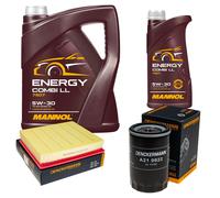 DENCKERMANN Controllo Set MANNOL Energy Combi LL 5W-30 6L Per Audi A8 2.8