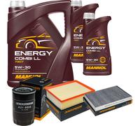 Denckermann Controllo Set Mannol Energy Combi LL 5W-30 7L Per Audi A4 2.0 1.6