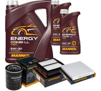 DENCKERMANN Controllo Set MANNOL Energy Combi LL 5W-30 7L Per Honda Civic X