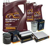 Denckermann Controllo Set mannol Energy Combi Ll 5W-30 7L per Mazda 3 1.5 D