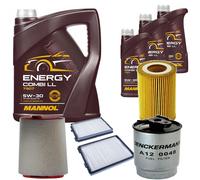 DENCKERMANN Controllo Set MANNOL Energy Combi LL 5W-30 8L Per BMW 5 Serie 520d