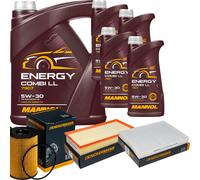DENCKERMANN Controllo Set MANNOL Energy Combi LL 5W-30 9L Per Audi Q7 3.0 TDI