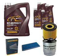 DENCKERMANN Controllo Set MANNOL Energy Combi LL 5W-30 9L Per BMW X5 3.0D