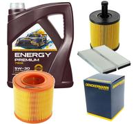 DENCKERMANN Controllo Set MANNOL Energy Premium 5W-30 5L Per Audi A6 2.0 TDI