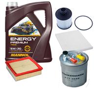 DENCKERMANN Controllo Set MANNOL Energy Premium 5W-30 5L Per Opel Corsa E