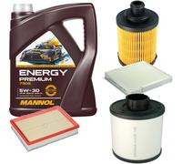 DENCKERMANN Controllo Set MANNOL Energy Premium 5W-30 5L Per Opel Meriva