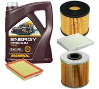 DENCKERMANN Controllo Set MANNOL Energy Premium 5W-30 5L Per Opel Meriva