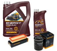 DENCKERMANN Controllo Set MANNOL Energy Premium 5W-30 6L Per Fiat Idea 1.4