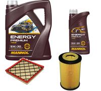 DENCKERMANN Controllo Set MANNOL Energy Premium 5W-30 6L Per Opel Astra J 1.4