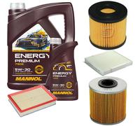 DENCKERMANN Controllo Set MANNOL Energy Premium 5W-30 6L Per Opel Meriva