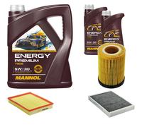 DENCKERMANN Controllo Set MANNOL Energy Premium 5W-30 7L Per Opel Astra H 1.4