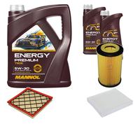 DENCKERMANN Controllo Set MANNOL Energy Premium 5W-30 7L Per Opel Astra J 1.4