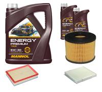 DENCKERMANN Controllo Set MANNOL Energy Premium 5W-30 7L Per Opel Meriva