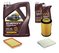 DENCKERMANN Controllo Set MANNOL Energy Premium 5W-30 7L Per Opel Meriva
