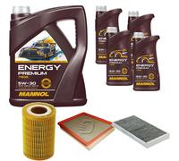 DENCKERMANN Controllo Set MANNOL Energy Premium 5W-30 9L Per Saab 9-3 2.2 TiD