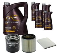 DENCKERMANN Controllo Set MANNOL Estremo 5W-40 9L per Ford Maverick 2.7 TD