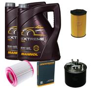 DENCKERMANN Controllo Set MANNOL Extreme 5W-40 10L Per Audi A8 3.0 TDI
