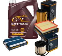 DENCKERMANN Controllo Set MANNOL Extreme 5W-40 5L per Citroën Berlingo Kit Olio