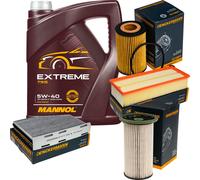 DENCKERMANN Controllo Set MANNOL Extreme 5W-40 5L Per VW Caddy IV Kasten 1.2