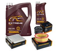 DENCKERMANN Controllo Set MANNOL Extreme 5W-40 6L Per Dacia Sandero Logan