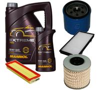 DENCKERMANN Controllo Set MANNOL EXTREME 5W-40 6L Per Opel Vivaro Kasten 1.9