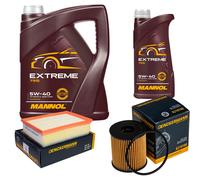 DENCKERMANN Controllo Set MANNOL Extreme 5W-40 6L Per Peugeot 307 CC 2.0 16V