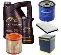 DENCKERMANN Controllo Set MANNOL EXTREME 5W-40 6L Per Peugeot 405 II 1.4