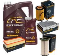 DENCKERMANN Controllo Set MANNOL Extreme 5W-40 6L Per VW Caddy IV Kasten 1.2