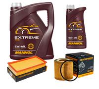 DENCKERMANN Controllo Set MANNOL Extreme 5W-40 6L Per VW Polo 1.2 12V Seat