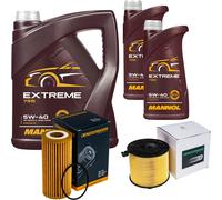 DENCKERMANN Controllo Set MANNOL Extreme 5W-40 7L Per Audi A4 Avant 2.0 TFSI