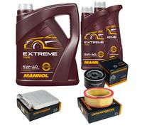 DENCKERMANN Controllo Set MANNOL EXTREME 5W-40 7L Per Dacia Sandero Logan