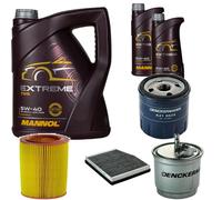 DENCKERMANN Controllo Set MANNOL Extreme 5W-40 7L Per Fiat Punto 1.9 DS 60