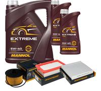 DENCKERMANN Controllo Set MANNOL Extreme 5W-40 7L Per Nissan Micra V 0.9