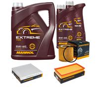 DENCKERMANN Controllo Set MANNOL Extreme 5W-40 7L Per VW Polo 1.2 12V Seat