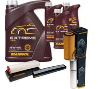 DENCKERMANN Controllo Set MANNOL Extreme 5W-40 8L per BMW X3 3.0d 3er Touring