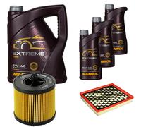 DENCKERMANN Controllo Set MANNOL Extreme 5W-40 8L Per Saab 9-5 2.0 Turbo