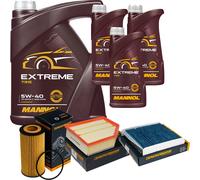 DENCKERMANN Controllo Set MANNOL Extreme 5W-40 8L per Volvo V70 II 2.4 D5