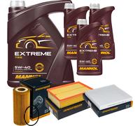 DENCKERMANN Controllo Set MANNOL Extreme 5W-40 8L Per VW Golf VII 2.0 GTI