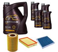 DENCKERMANN Controllo Set MANNOL Extreme 5W-40 9L Filtri per Volvo V70 II 2.4 D5