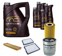 DENCKERMANN Controllo Set MANNOL Extreme 5W-40 9L per BMW 5er 525tds 525td